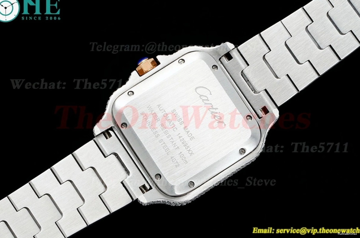 RG 40mm SS Red Santos MY9015 Mens SS Dial XL 100 AMG 0129